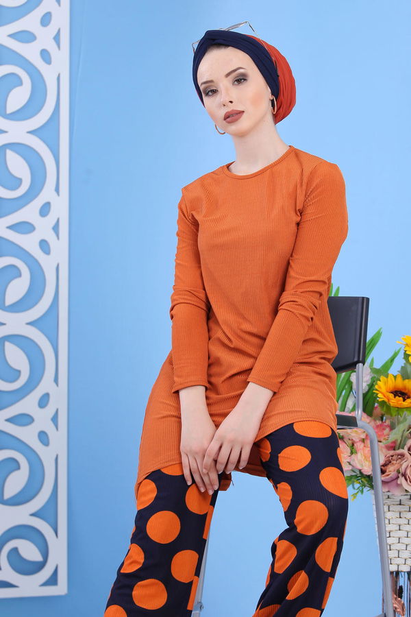 Tunik Pantolon Taba - 02 7297 Taba - 7297