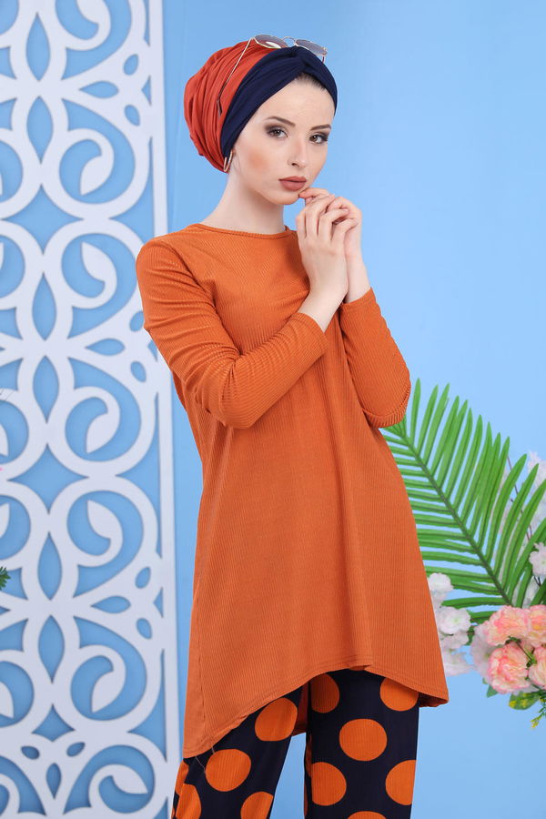 Tunik Pantolon Taba - 02 7297 Taba - 7297