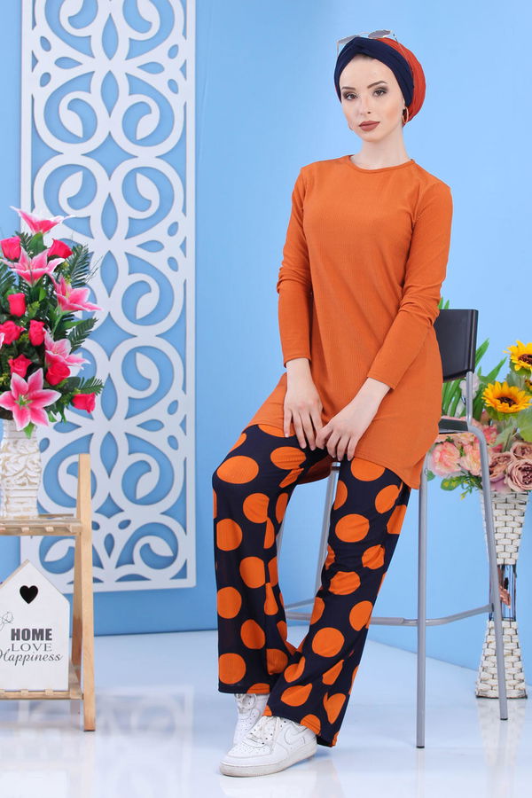 Tunik Pantolon Taba - 02 7297 Taba - 7297