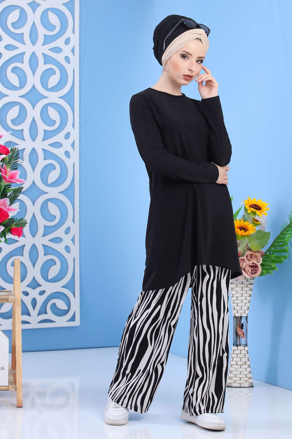 02 7301 TUNiK PANTOLON - SIYAH Siyah - 7301