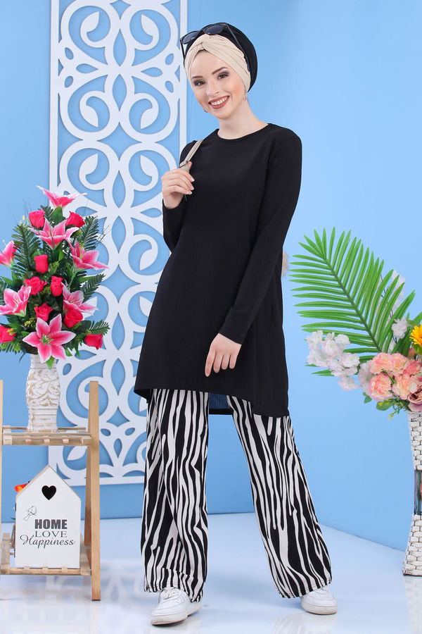 02 7301 TUNiK PANTOLON - SIYAH Siyah - 7301