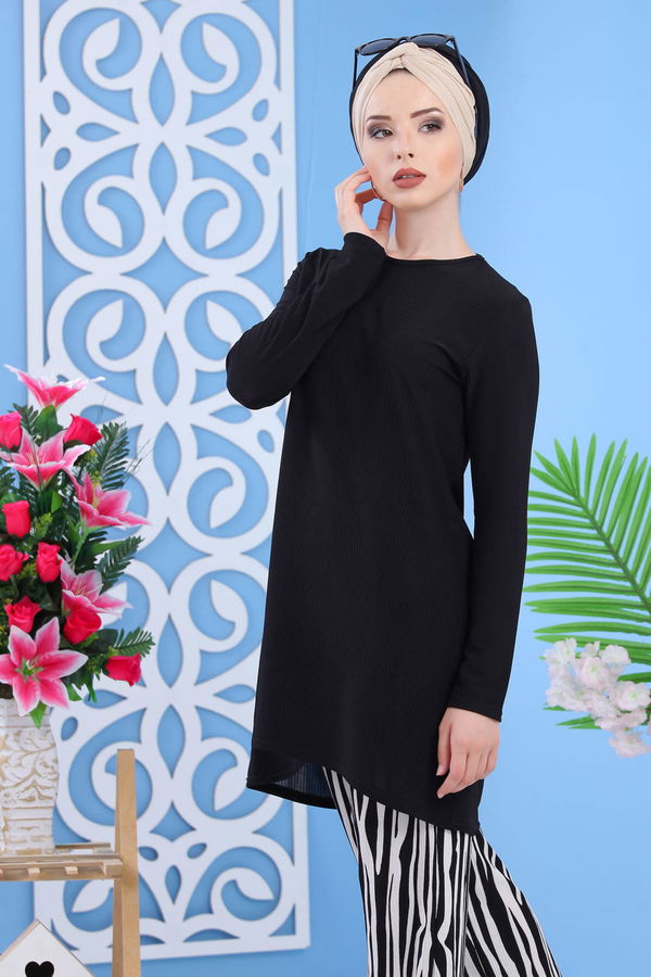 02 7301 TUNiK PANTOLON - SIYAH Siyah - 7301