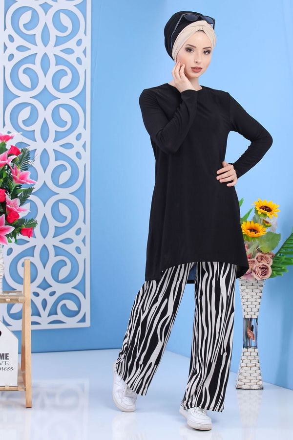 02 7301 TUNiK PANTOLON - SIYAH Siyah - 7301