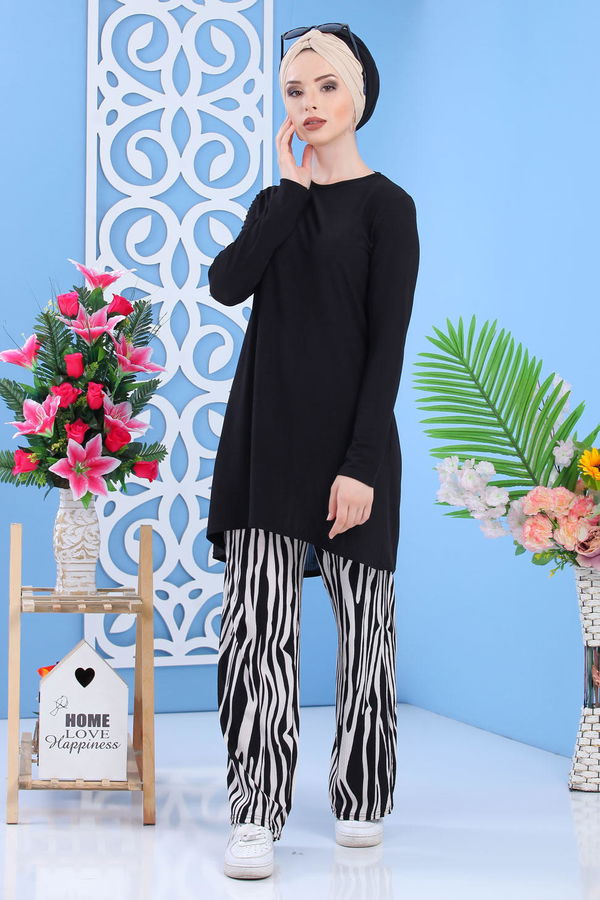 02 7301 TUNiK PANTOLON - SIYAH Siyah - 7301