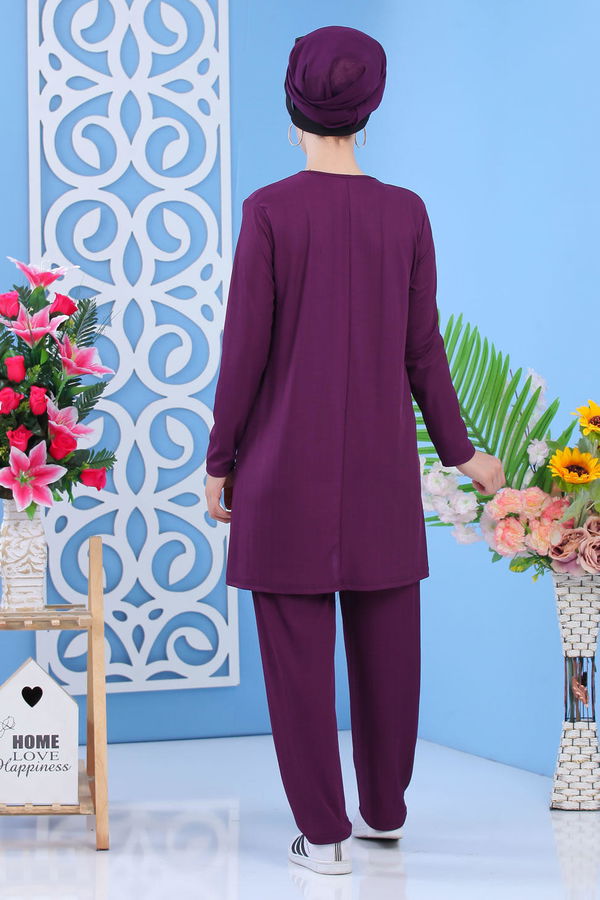 Tunik Pantolon mor - 02 7302 Mor - 7302