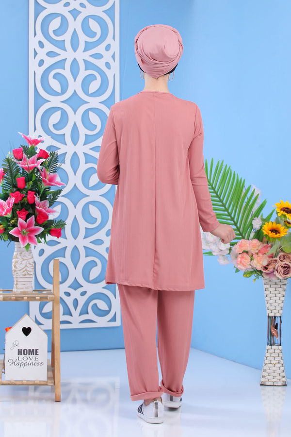 Tunik Pantolon gülkurusu - 02 7302 Pembe - 7302