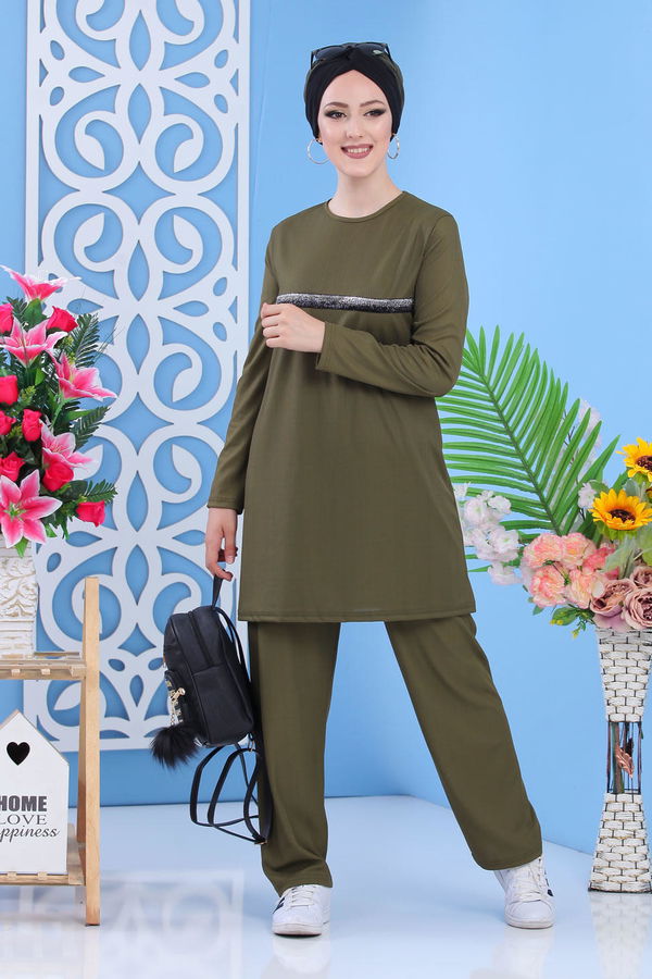 Tunik Pantolon haki - 02 7302 Haki - 7302