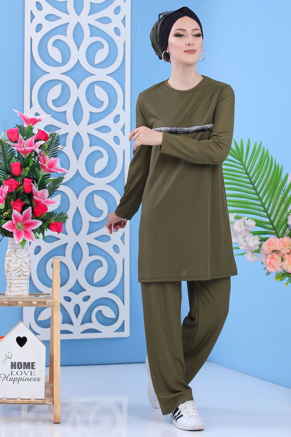 Tunik Pantolon haki - 02 7302 Haki - 7302