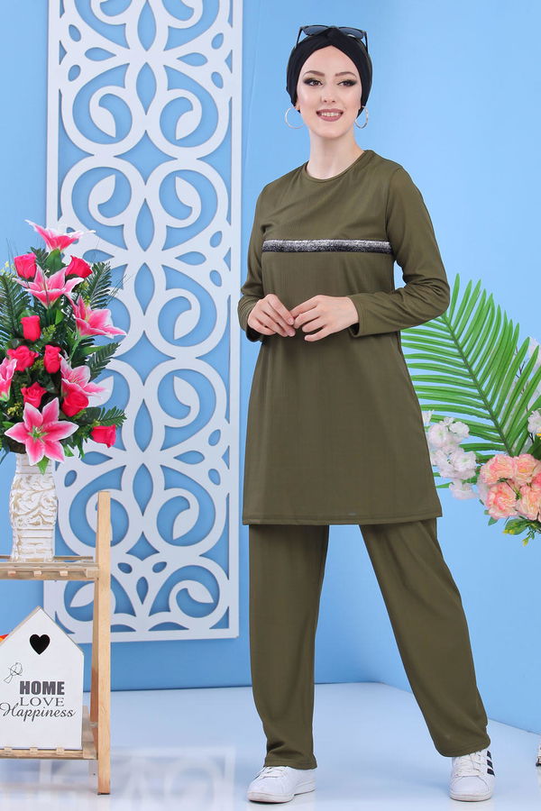 Tunik Pantolon haki - 02 7302 Haki - 7302