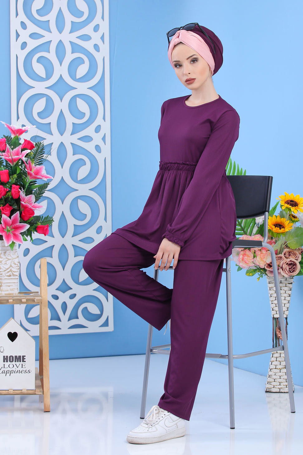 Tunık Pantolon Mor - 02 7304 Mor - 7304