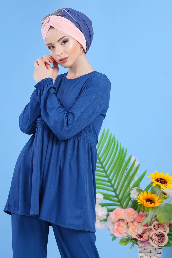 Tunık Pantolon Saks - 02 7304 Mavi - 7304