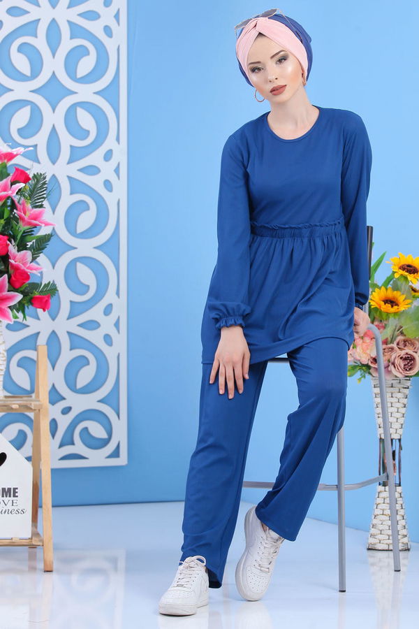 Tunık Pantolon Saks - 02 7304 Mavi - 7304
