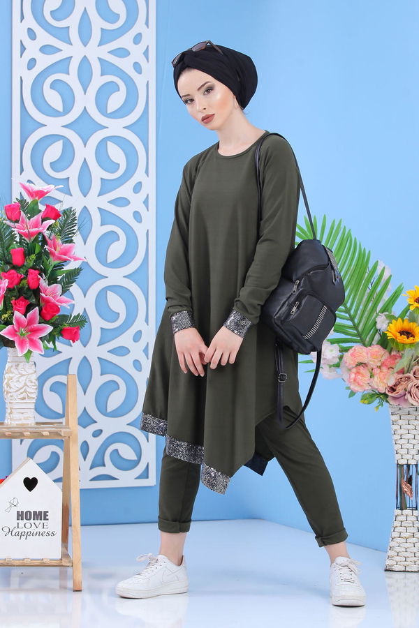 Tunik Pantolon Kombin Haki - 02 7081 Haki - 7081
