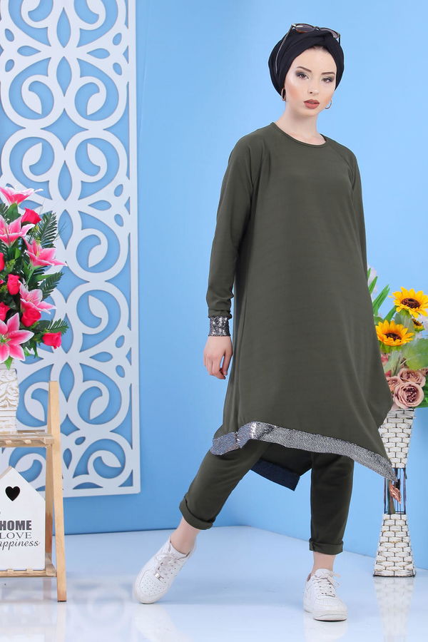 Tunik Pantolon Kombin Haki - 02 7081 Haki - 7081