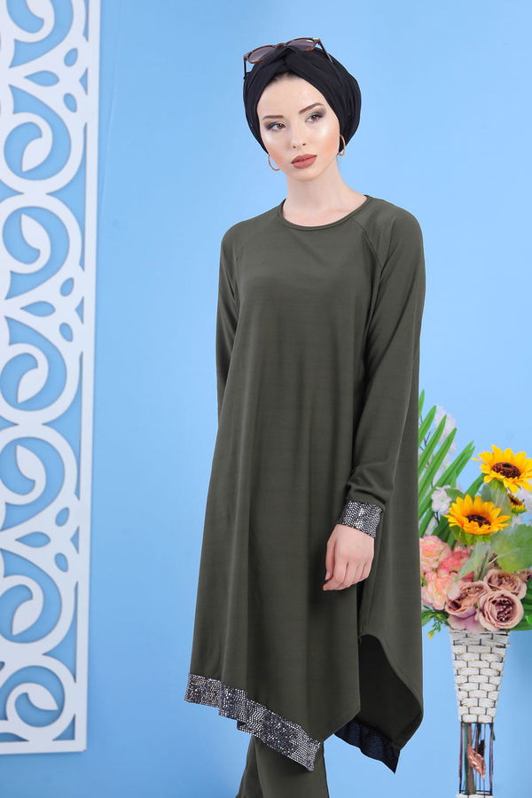 Tunik Pantolon Kombin Haki - 02 7081 Haki - 7081