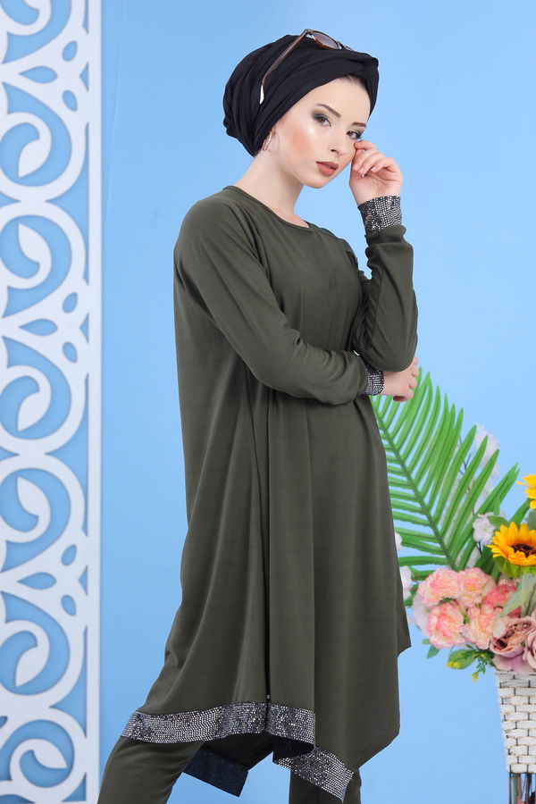 Tunik Pantolon Kombin Haki - 02 7081 Haki - 7081