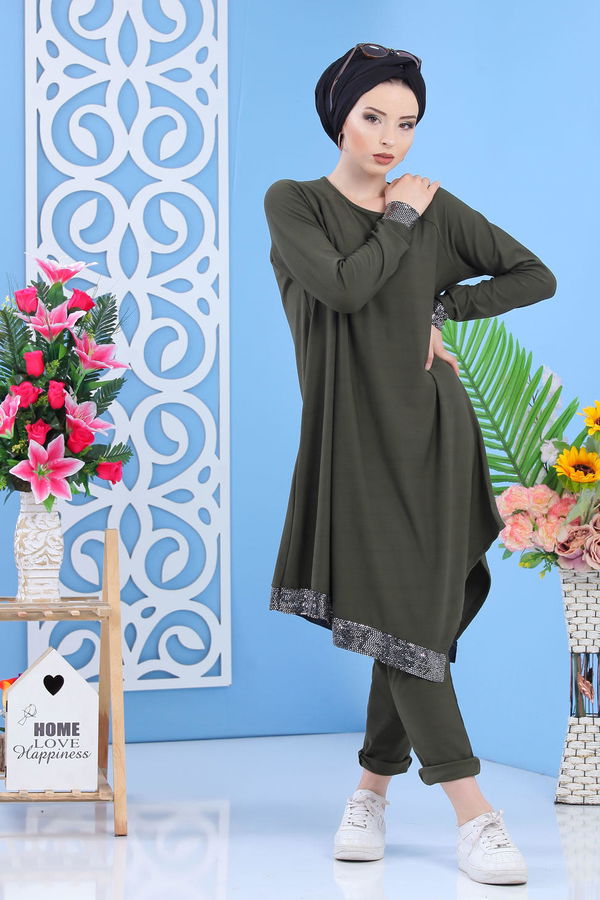 Tunik Pantolon Kombin Haki - 02 7081 Haki - 7081