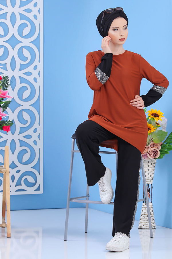 Tunik Pantolon Kombin Kiremit - 02 7081 Kiremit - 7081 KİREMİT