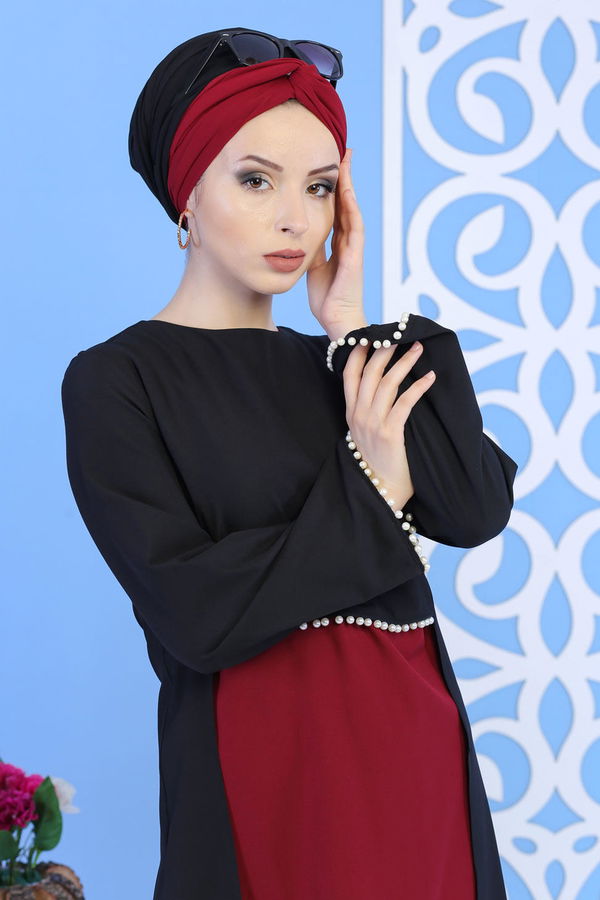Tunik Pantolon Siyah Bordo - 02 1133 Siyah - 1133