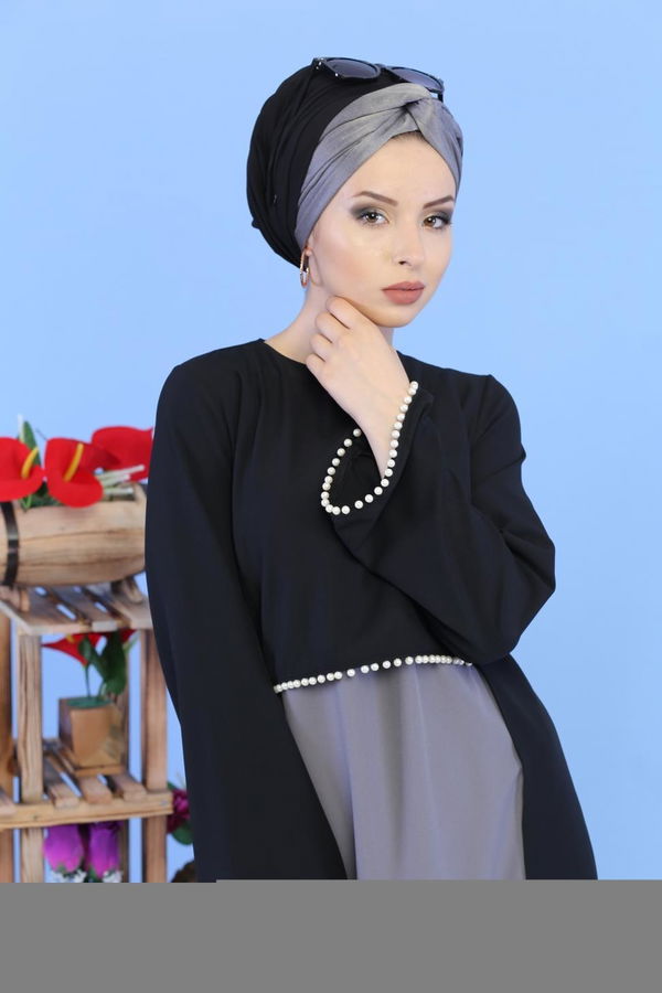 Tunik Pantolon Siyah Gri - 02 1133 Siyah - 1133