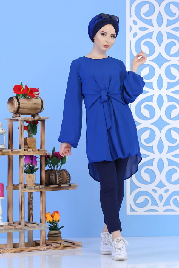 Tunik Pantolon Fuşya Siyah  Mavi - 1127