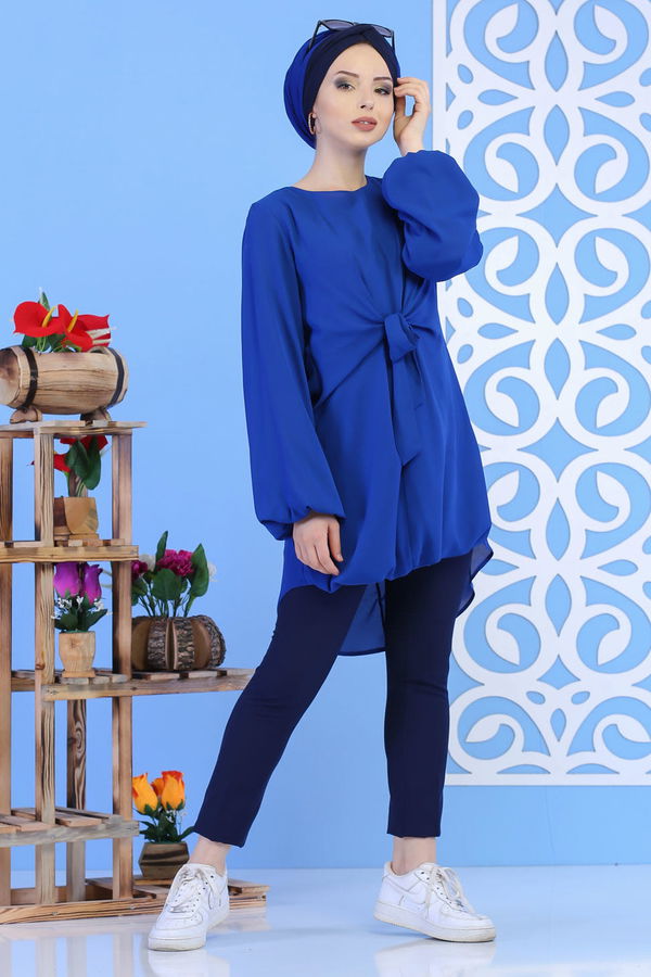 Tunik Pantolon Fuşya Siyah  Mavi - 1127