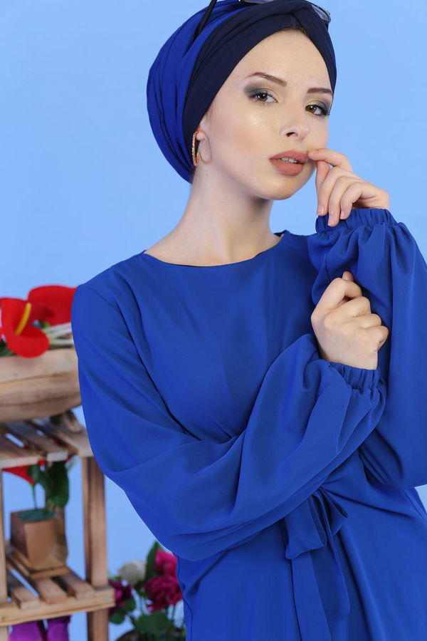 Tunik Pantolon Fuşya Siyah  Mavi - 1127