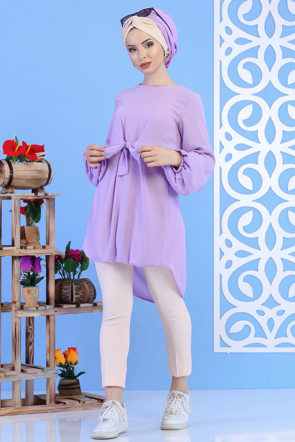 Tunik Pantolon Lila Açık Pudra - 02 1127 Pembe - 1127