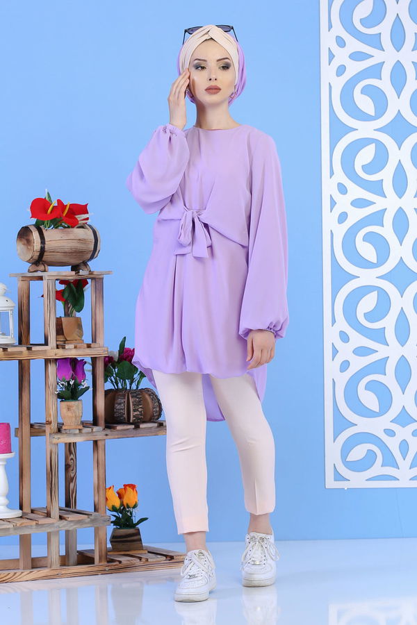 Tunik Pantolon Lila Açık Pudra - 02 1127 Pembe - 1127