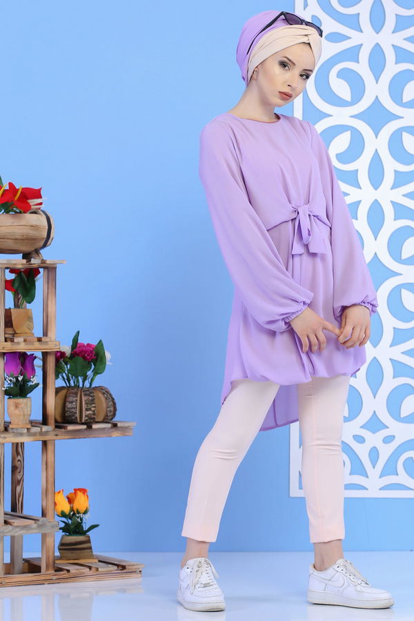 Tunik Pantolon Lila Açık Pudra - 02 1127 Pembe - 1127