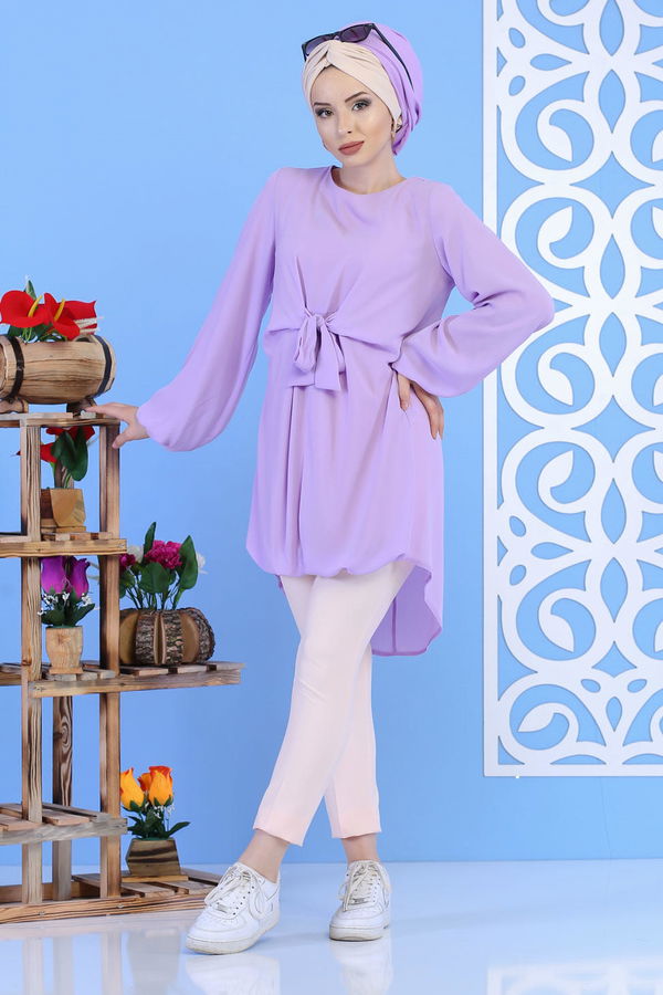 Tunik Pantolon Lila Açık Pudra - 02 1127 Pembe - 1127