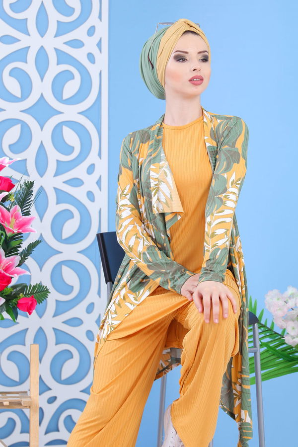 Hırka Jile Pantolon Yeşil - 7340