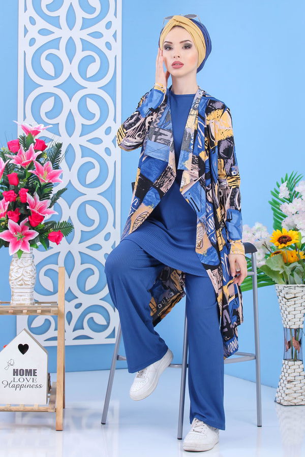 Hırka Jile Pantolon Mavi - 7340