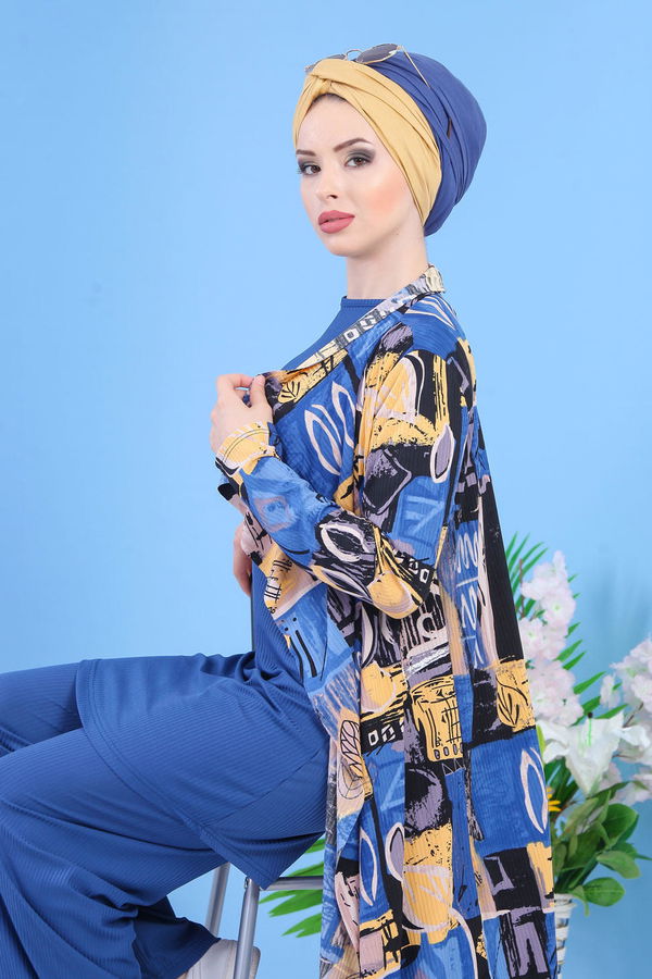 Hırka Jile Pantolon Mavi - 7340