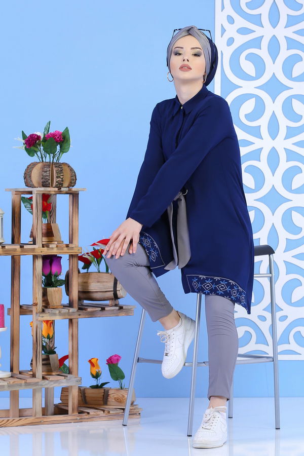 Tunik Pantolon Laci Gri - 02 1164 Gri - 1164 GRİ