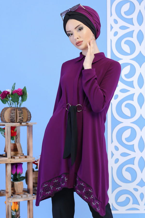 Tunik Pantolon Mürdüm Siyah - 02 1164 Siyah - 1164 SİYAH