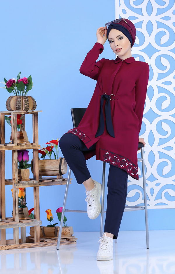 Tunik Pantolon Bordo Laci - 02 1164 Bordo - 1164