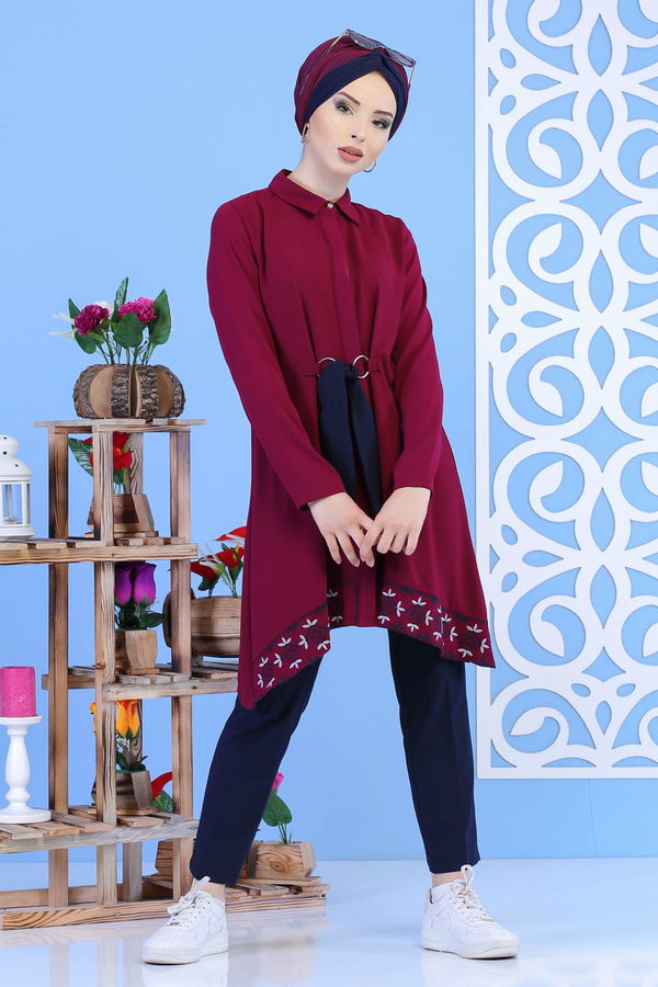 Tunik Pantolon Bordo Laci - 02 1164 Bordo - 1164