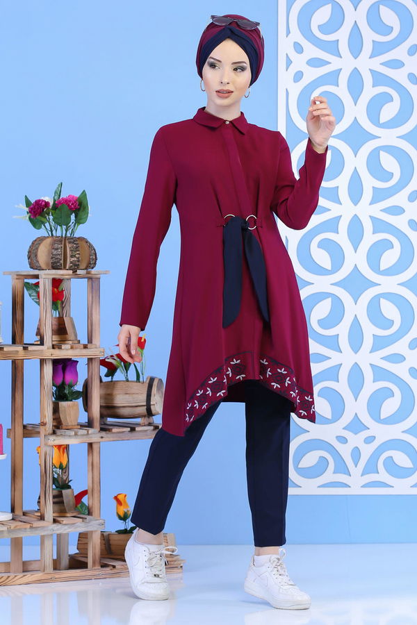 Tunik Pantolon Bordo Laci - 02 1164 Bordo - 1164