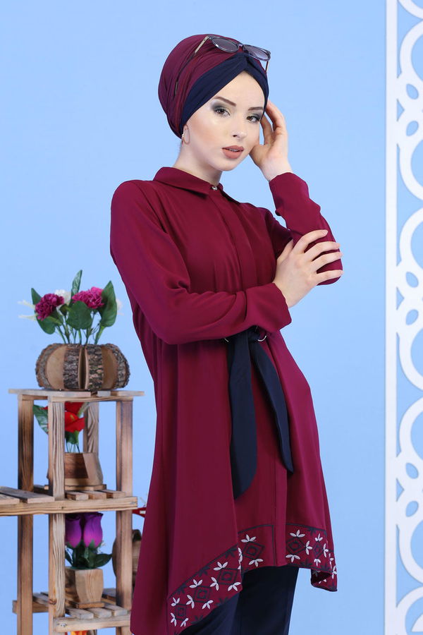 Tunik Pantolon Bordo Laci - 02 1164 Bordo - 1164