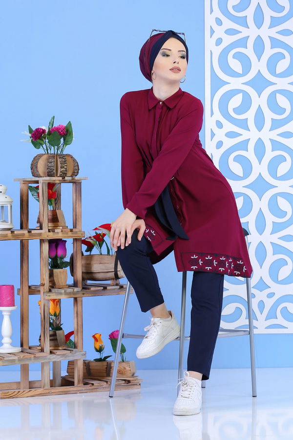 Tunik Pantolon Bordo Laci - 02 1164 Bordo - 1164