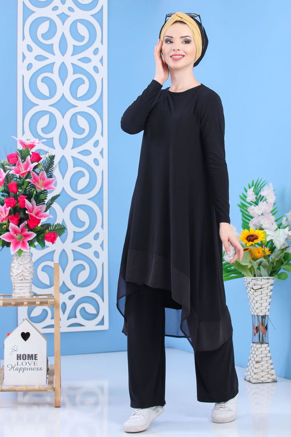 Tunik Pantolon Siyah Siyah - 7342
