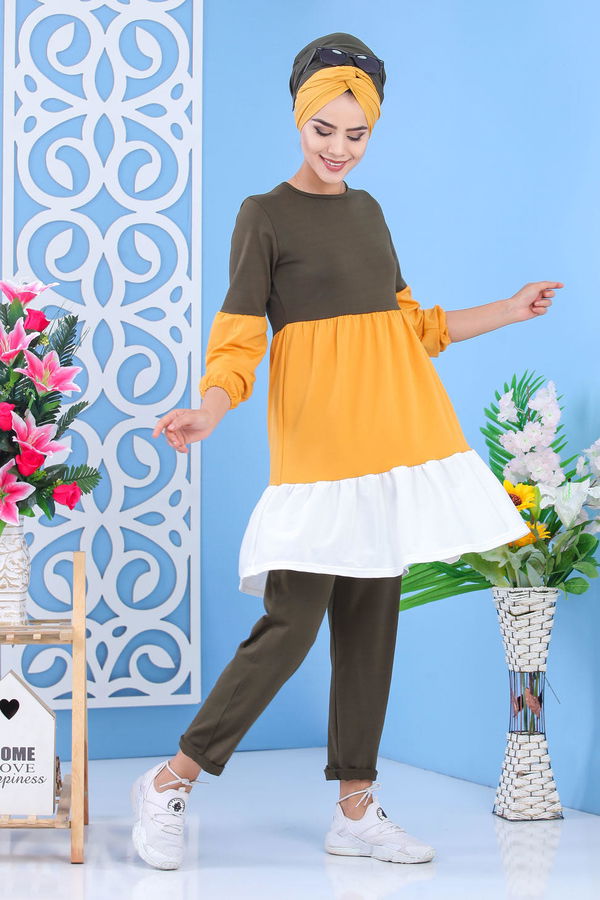 Tunik Pantolon - Haki Hardal 02 7245 Haki - 7245