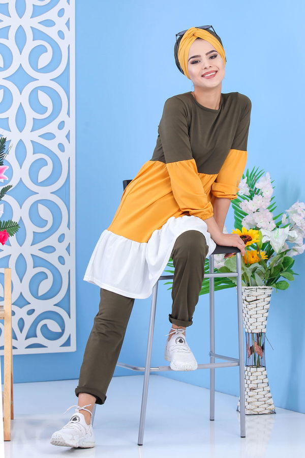 Tunik Pantolon - Haki Hardal 02 7245 Haki - 7245