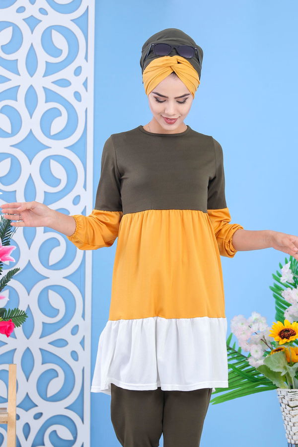 Tunik Pantolon - Haki Hardal 02 7245 Haki - 7245