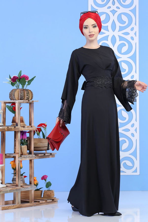 Elbise Siyah Siyah - 1081