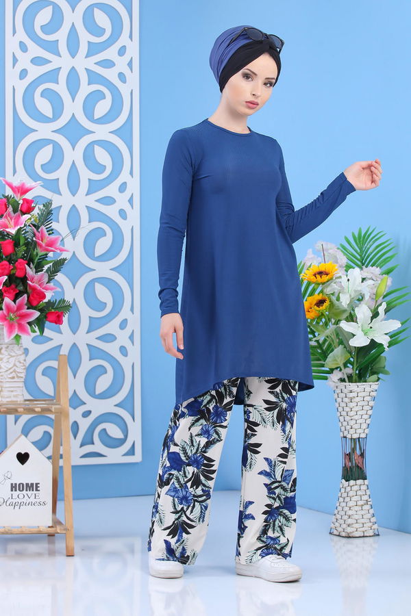 Tunik Pantolon - Mavi 02 7353 Mavi - 7353