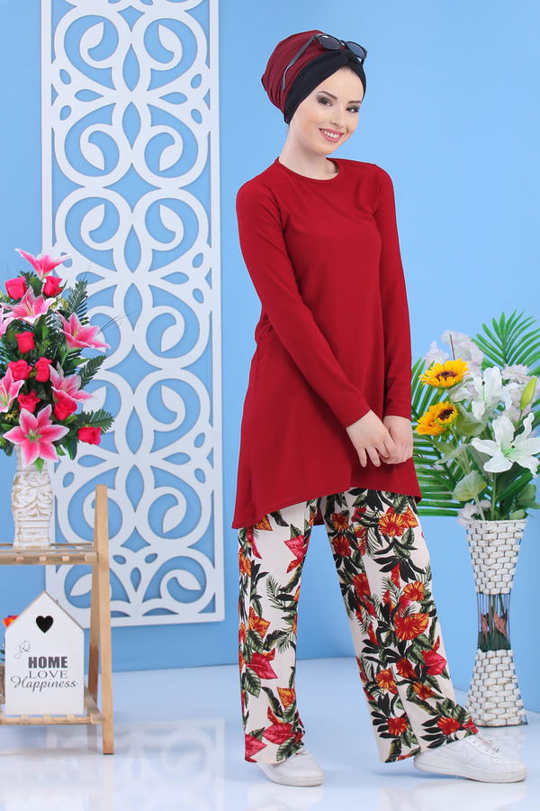 Tunik Pantolon - Bordo 02 7353 Bordo - 7353 BORDO