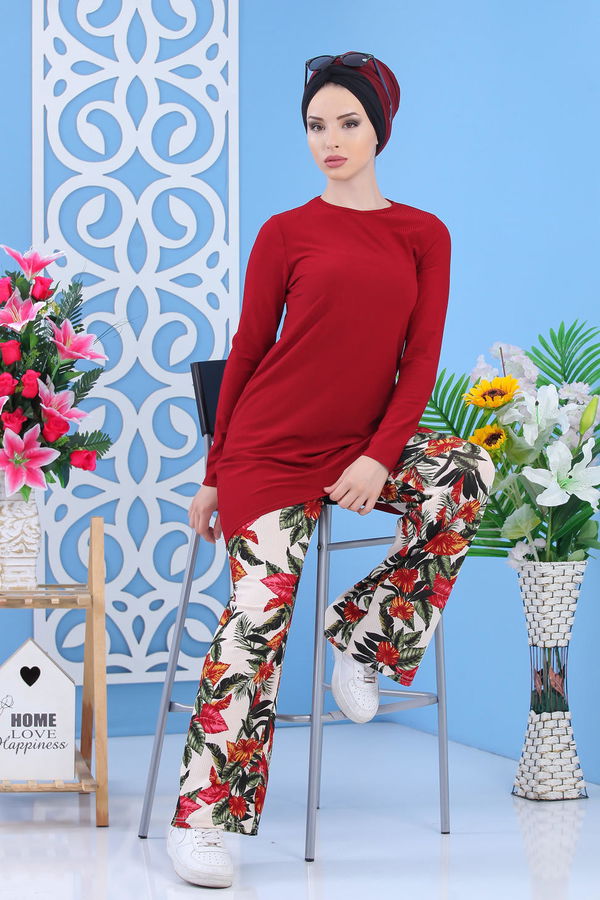 Tunik Pantolon - Bordo 02 7353 Bordo - 7353 BORDO