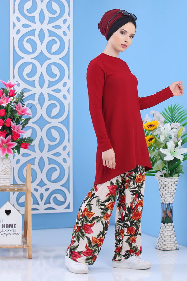 Tunik Pantolon - Bordo 02 7353 Bordo - 7353 BORDO